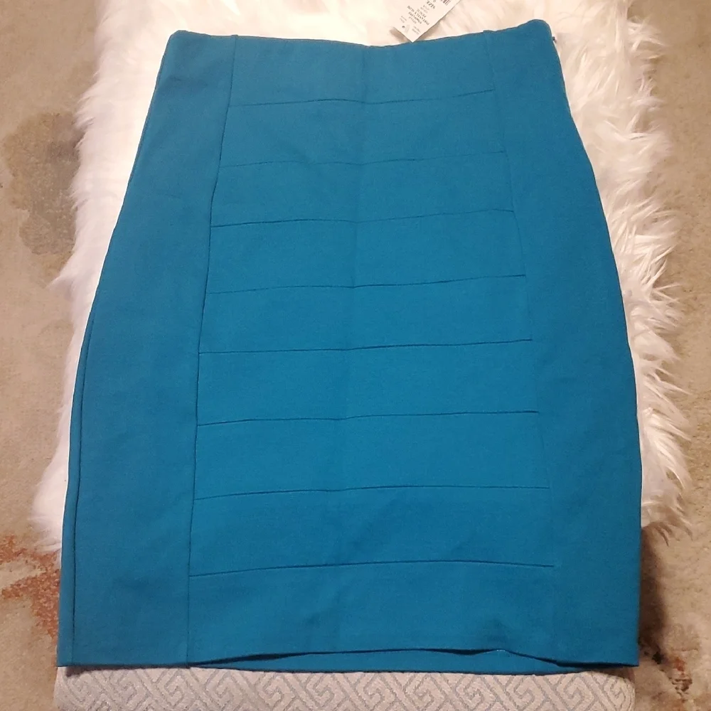 White House Black Market Teal Pencil Skirt